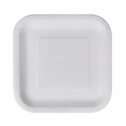 Tallriksset Algon Engngsanvndning Vit Papp Fyrkantig 23 cm (10