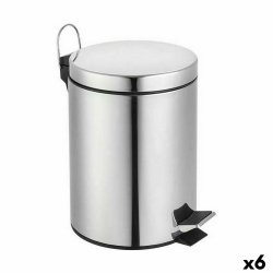 Sophink med pedal Confortime Silvrig 5 L (6 antal)