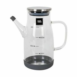 Oljeflaska La Mediterrnea Rostfritt stl Borosilikatglas 600 ml