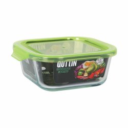 Fyrkantig matlda med lock Quttin Grn 750 ml (6 antal)
