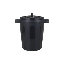 Papperskorg p hjul Dem Svart 25 L (6 antal)