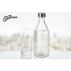 Glasflaska La Mediterrnea Metall Glas 1 L (12 antal)