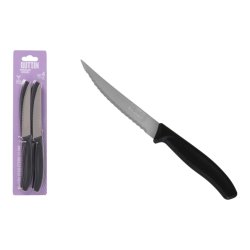 Set med kttknivar Quttin Svart Silvrig Rostfritt stl 11 cm 4 D