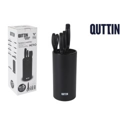Set med kksknivar och hllare Quttin Nero 5 Delar (2 antal)