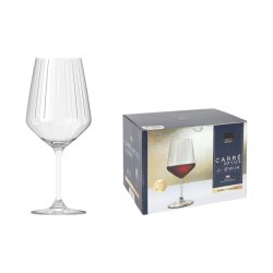 Set med vinglas Inde Carre optics  9,8 x 22,2 cm 650 ml 6 Delar
