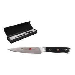 Kkskniv Quttin Damaskus Svart Silvrig 12 cm (2 antal)