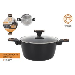 Kastrull med lock MasterChef 28 cm 2,5 mm (4 antal)