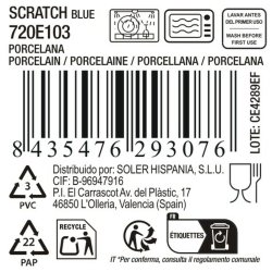 Servingsfat La Mediterrnea Scratch blue (8 antal)
