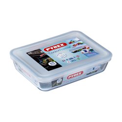 Rektangulr matlda med lock Pyrex Cook & Freeze 22,5 x 17,5 x 6