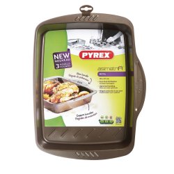 Rektangulr bakform Pyrex Asimetria Svart Metall 35 x 27 cm Rekt