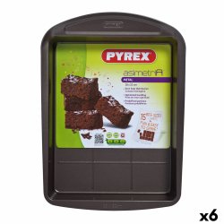 Rektangulr bakform Pyrex Asimetria Svart Metall 28 x 22 cm Rekt