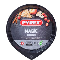 Kakform Pyrex Magic Svart Metall Platt Rund  27 cm 6 antal