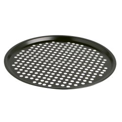 Pizza-form Quid Sweet Grey Svart Metall 30 x 0,9 cm (12 antal)