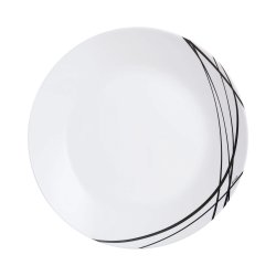Platt skl Arcopal Domitille Negro Dvobarvna Glas 25 cm (12 anta