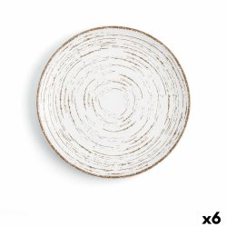 Platt skl Ariane Tornado White Dvobarvna Keramik (6 antal)