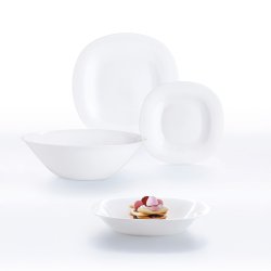 Djup tallrik Luminarc Carine Vit Glas ( 23,5 cm) (24 antal)