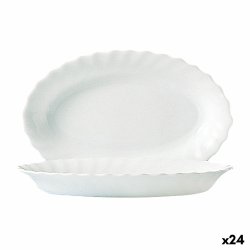 Servingsfat Luminarc Trianon Vit Glas (22 cm) (24 antal)