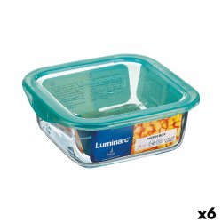 Fyrkantig matlda med lock Luminarc Keep'n Lagon 10 x 5,4 cm Tur