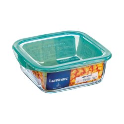 Fyrkantig matlda med lock Luminarc Keep'n Lagon 760 ml 13 x 6 c