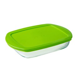 Rektangulr matlda med lock Pyrex Prep&store Px Grn 1,6 L 28 x
