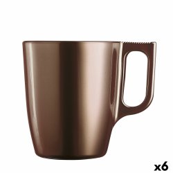 Mugg Luminarc Flashy Brun 250 ml Glas (6 antal)