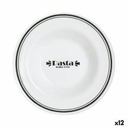Pastatallrik Luminarc Friends Time Bistro Vit/Svart Glas 28,5 cm