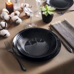 Djup tallrik Luminarc Cottage Svart Glas 20 cm (24 antal)