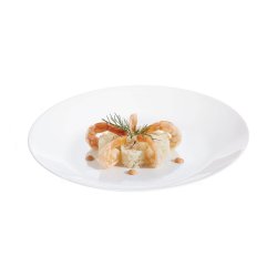 Platt skl Luminarc Zelie Vit Glas  25 cm (12 antal)