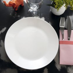 Platt skl Luminarc Zelie Vit Glas  25 cm (12 antal)