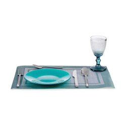 Platt skl Vivalto 323921P Turkos Glas 21 x 2 x 21 cm (6 antal)