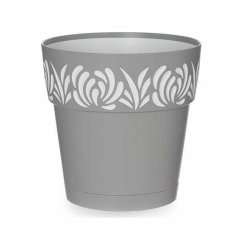 Sjlvvattnande blomkruka Stefanplast 88301 Gaia Vit Gr Plast 15