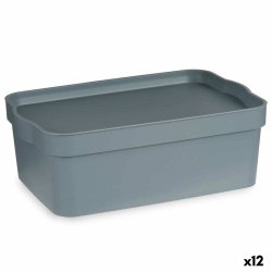 Frvaringslda med lock Kipit TP593-2 Gr Plast 6 L 21,5 x 11 x