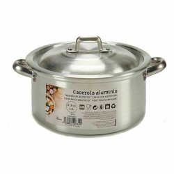 Kastrull med lock Kinvara 100003 Silvrig 1,5 L 18 x 10 x 23,5 cm