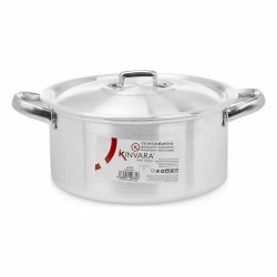 Kastrull med lock Kinvara 100006 Silvrig 4 L 24 x 13 x 31 cm (10