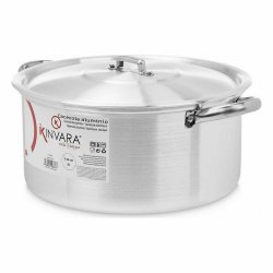Kastrull med lock Kinvara 100009 Silvrig 8 L (6 antal)
