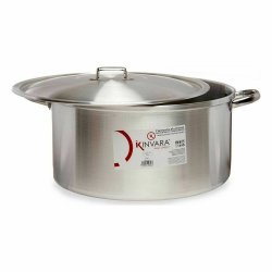 Kastrull med lock Kinvara 100015 Silvrig 53 x 24 x 43 cm (3 anta