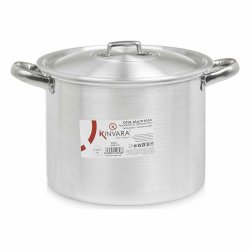 Gryta med lock Kinvara 100034 Silvrig Aluminium 31 x 20 x 24 cm