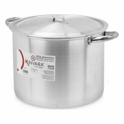 Gryta med lock  30 cm Silvrig Aluminium (4 antal)