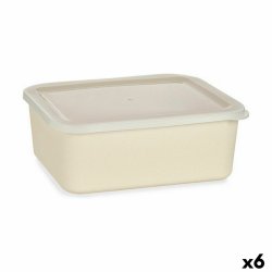 Frvaringslda med lock Gul 17 x 8 x 23,5 cm (6 antal)