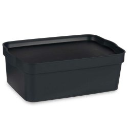 Frvaringslda med lock Kipit TP593-1 Antracitgr Plast 6 L 21 x