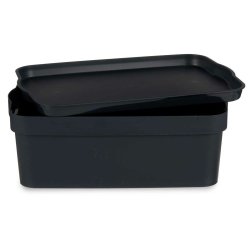 Frvaringslda med lock Kipit TP593-1 Antracitgr Plast 6 L 21 x