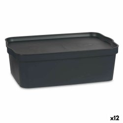 Frvaringslda med lock Kipit TP595-1 Antracitgr Plast 14 L 29,
