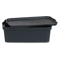 Frvaringslda med lock Kipit TP595-1 Antracitgr Plast 14 L 29,