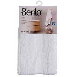 Badhandduk Berilo 89678 Vit 80 % bomull 20 % Polyester 70 x 130