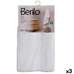 Badhandduk Berilo 89678 Vit 80 % bomull 20 % Polyester 70 x 130