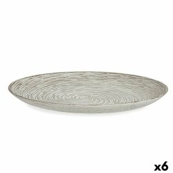 Bordsdekoration Spiral Vit Tr MDF 34,5 x 3 x 34,5 cm (6 antal)