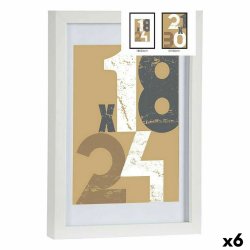 Fotoram 668826-WHITE Vit Glas Tr MDF (6 antal)
