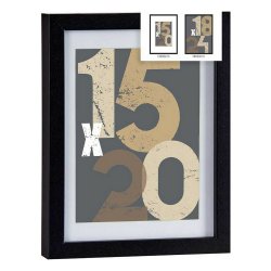 Fotoram 20,5 x 2,5 x 26,5 cm Svart Glas Tr MDF (6 antal)