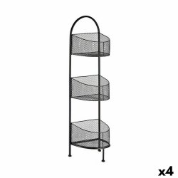 Bokhylla Svart Metall 21,2 x 97 x 28,5 cm (4 antal)