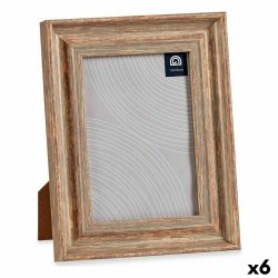 Fotoram 19 x 2 x 24 cm Glas Tr Brun Koppar Plast (6 antal)